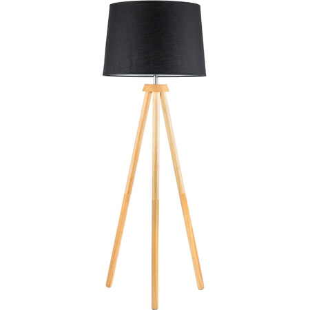 Stehlampe Tischlampe E27, Tripod mit Schirm Schwarz Höhenverstellbar CLARA LUMILED