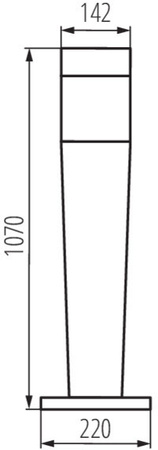 LED 107cm INVO GU10 Kanlux Architektonische Säule Gartenlampe