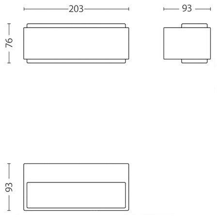Gartenleuchte LED Wandleuchte STRATOSPHERE myGarden 2x4,5W 4000K IP44 Oben-Unten Anthrazit PHILIPS