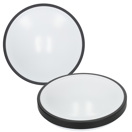 Plafond LED-Deckenleuchte ROMERO 2x E27 Schwarz KOBI