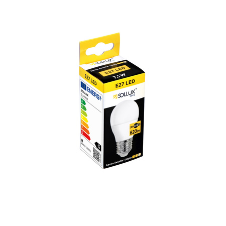 LED-Lampe E27 Ball 8W 620lm 3000K Warm Sollux