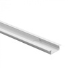 LED-Einbauprofil aus Aluminium Weiß 1m mit Diffusor Klar für LED-Streifen + Kappen Serie P Ecolight