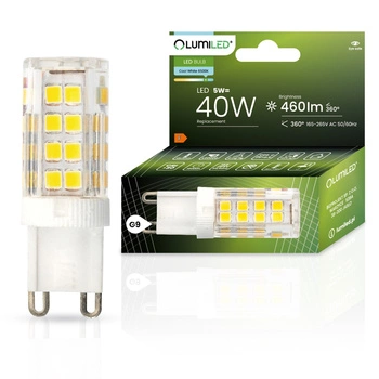LED Kapseln G9, LED-Lampe 5W = 40W 460lm 360° 6500K kalt LUMILED