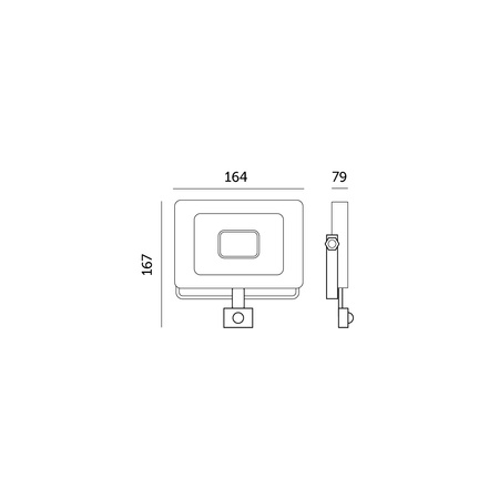 LED-Flutlicht Halogen 30W 2505lm 6500K IP65 Schwarz Bewegungsmelder MH Kobi