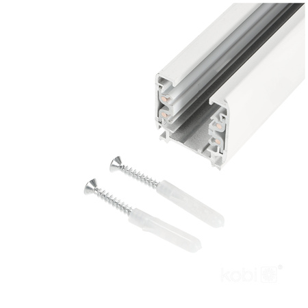 Beleuchtung Stromschiene 3-Draht 1m Weiß Kobi