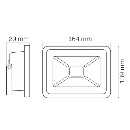 LED Fluter 30W 2400lm 6500K 120° IP65 Schwarz GOLDLUX (Polux)