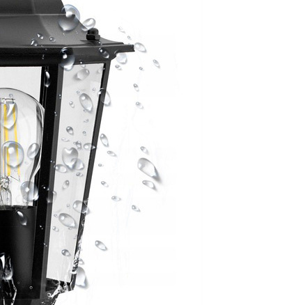 Garten-Stehlampe LED-Mast 229cm E27 dekorative Laterne für den Außenbereich