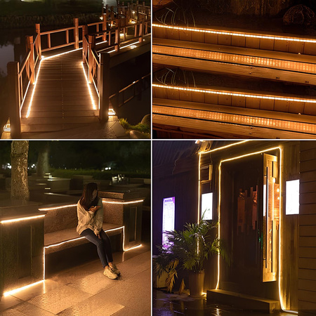 Solar-LED-Strip, LED-Streifen 180xLED 3000K IP44 3m warm AVERO LUMILED