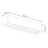 LED VEGA 2xE27 Wandleuchte Rechteckig 50cm Beton SOLLUX