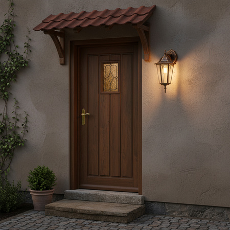 Wandleuchte Außen E27, Hängende Gartenlaterne Patina BELLIS LUMILED