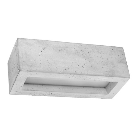 LED VEGA E27 Wandleuchte Rechteckig 30cm Beton SOLLUX