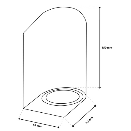 Wandleuchte Außen 2x GU10, Garten-Wandleuchte Schwarz ALLIUM LUMILED