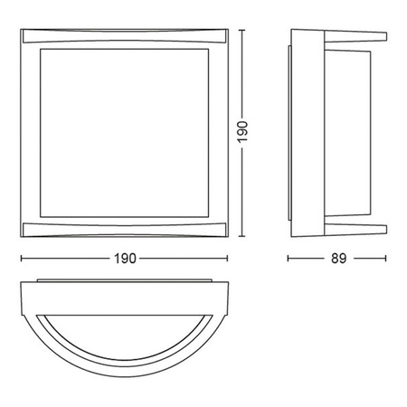 SAMONDRA 3.8W 2700K IP44 Anthrazit PHILIPS Garten LED Wandlampe