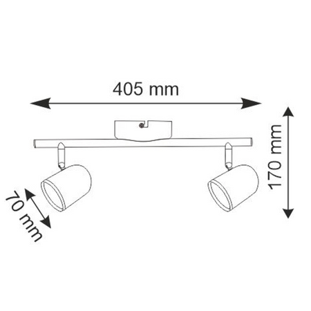 Decken-/Wandleuchte verstellbar 8,4W LED RAWI 2 weiß 3000K GOLDLUX (Polux)
