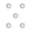 5x LED GU10 Unterputzmontage Fest Aluminium Rund Weiß Peridot Philips