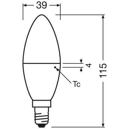 LED Leuchtmittel E14 B35 7,5W = 60W 806lm 2700K Warm 220° OSRAM STAR