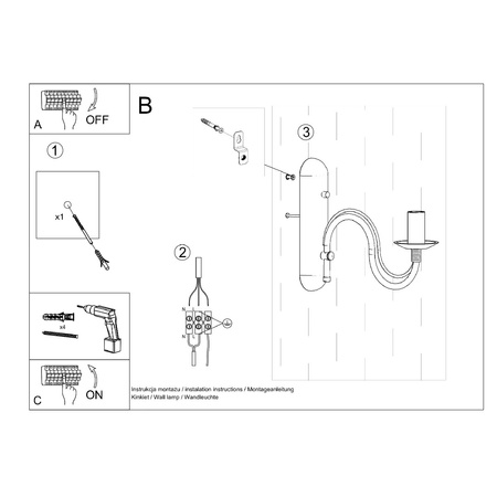 LED MINERWA E14 Wandleuchte Weiß SOLLUX
