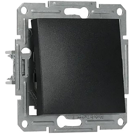 Lichtschalter Einzeltreppe einpolig ohne Rahmen Unterputzmontage Asfora IP20 Anthrazit