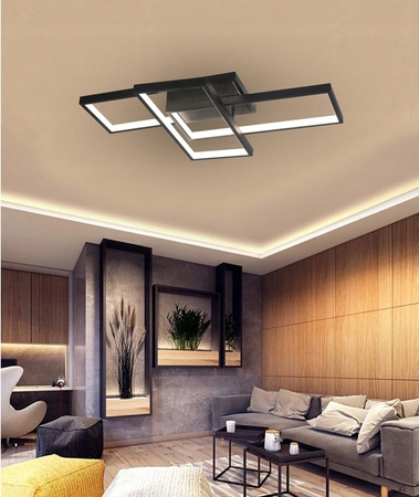 LED-Kronleuchter Deckenleuchte 72W CCT GALAXIS ORION Schwarz + Controller Fernbedienung