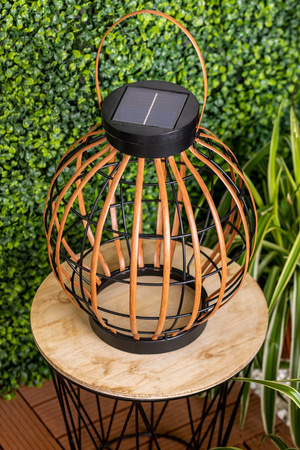 LED-Solarlampe für den Außenbereich Garten stehend Hängelaterne 3000K IP44 30,5 cm Dämmerungssensor