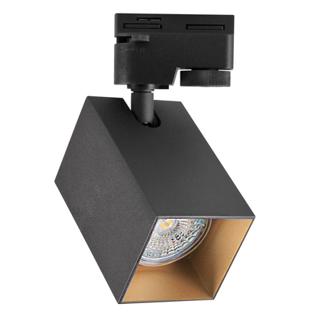 Sanico Goldlux 1-Phase Rail Kit + 3x GU10 Schwarzgold SQUARE Strahler Sanico Goldlux