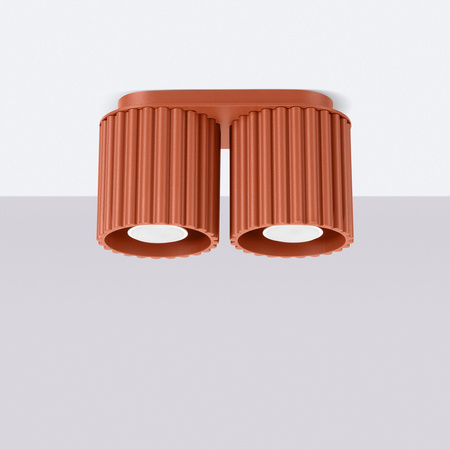 Aufbaustrahler 2x GU10 Aluminium ockerrot Aura Deep Space SL.1800 Sollux