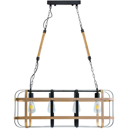 SUSPENSION BODENHÄNGELEUCHTE 4xE27 Schwarz-gold GOLDLUX (Polux)
