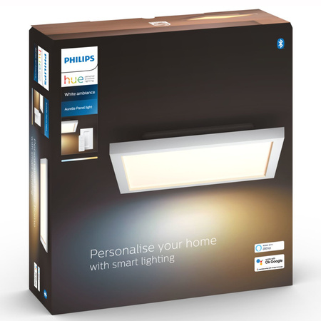 LED-Anbaupanel Aurelle Weiß 19W CCT 30cm PHILIPS HUE Bluetooth + Dimmerschalter