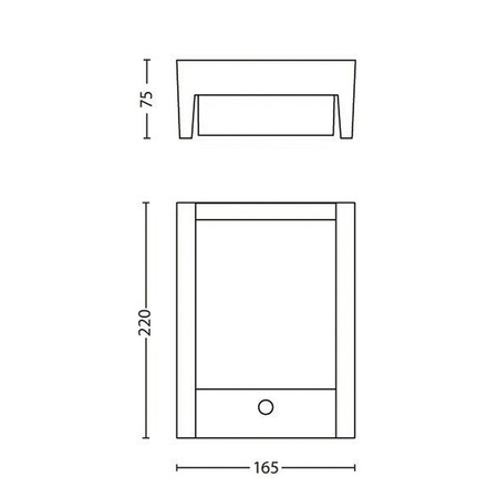 Garten LED Wandleuchte ARBOUR 3.8W Bewegungssensor 2700K Warm IP44 Anthrazit PHILIPS