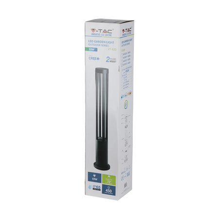 Gartenleuchte für den Außenbereich LED-Mast 10W 4000 K Grau IP65 80 cm COB-CREE VT-820 V-TAC
