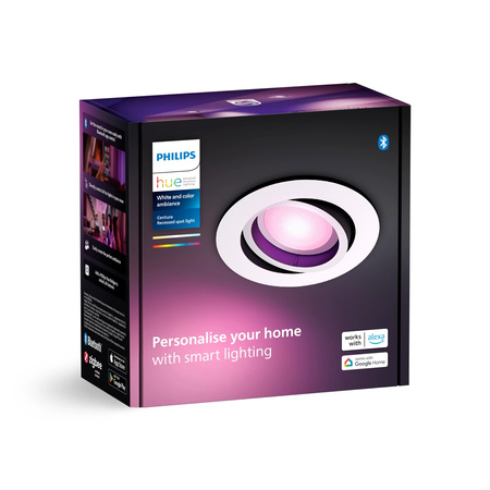 LED-Einbauleuchte 4.2W 400lm IP20 Weiß und Farbe Ambiance RGB + TW Weiß Smart SMART Zigbee Bluetooth Centura Philips HUE