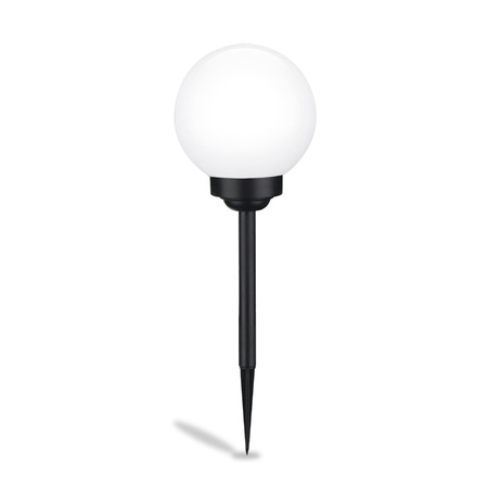 Solar-Garten-LED-Lampe zum Einstecken weiße Kugel ATRIS 15cm LUMILED
