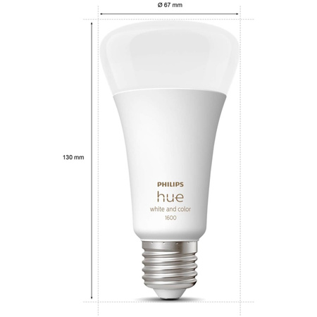 LED E27 A67 13.5W CCT RGB PHILIPS HUE Weiß & COLOR Ambiance Bluetooth Zigbee Glühbirne