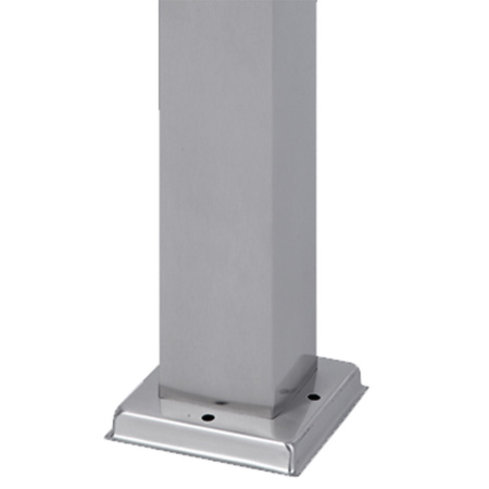 Gartenlampe E27 SQUARE POST 90cm Silber