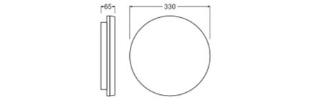 Plafond LED-Deckenleuchte 46010W 2660lm 3000K - 4000K CCT Oberfläche weiß 33cm Oberfläche Ledvance
