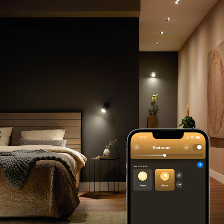 2x LED GU10 Reflektor-Glühbirne 4.2W = 50W 400lm 2700K Warmweiß SMART Smart Bluetooth ZigBee Weiß Philips HUE