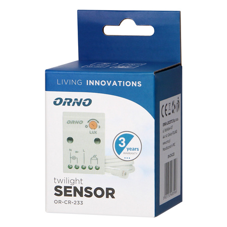 Dämmerungsschalter mit hermetischem Außenfühler 2300W IP65 Weiß ORNO