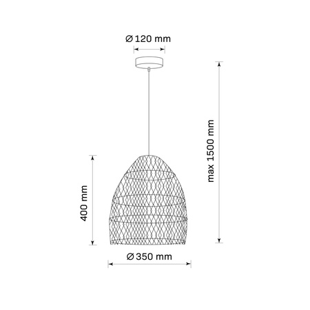 Decke Hängelampe E27 Beige Schwarz Sakura Sanico Goldlux