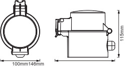 Intelligente Außensteckdose EU 230V 3600W 16A Kompatibel mit SMART+ WiFi Ledvance Fernbedienung