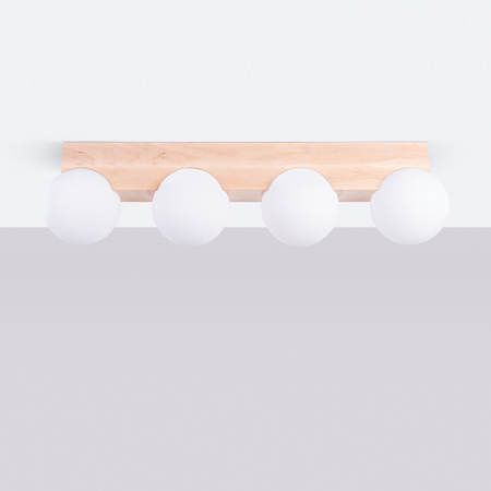 Deckenleuchte 4x G9 Naturholz BULBO Peach Puff SL.1685 Sollux