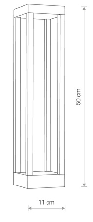 Outdoor-Gartenlampe STRUCTURE LED 8145 IP54 13W 3000K Pole Schwarz Nowodvorski