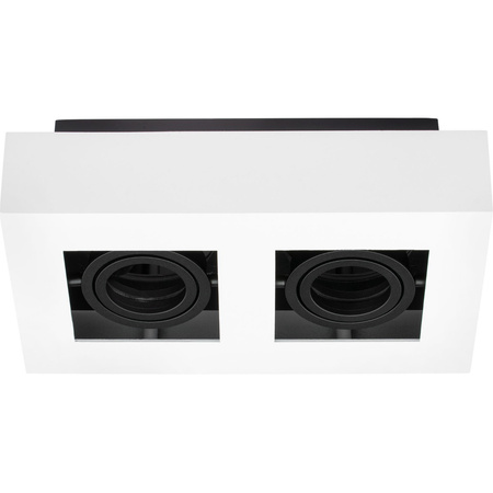 Anbauleuchte HALOGEN Beweglich 2x GU10 Rechteckig Weiß 85mm NEMO