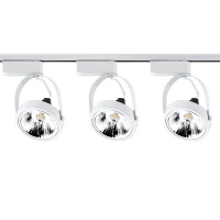 1.5m Stromschiene + 3x Schienenstrahler GU10 AR111 Weiß VICTUS LUMILED