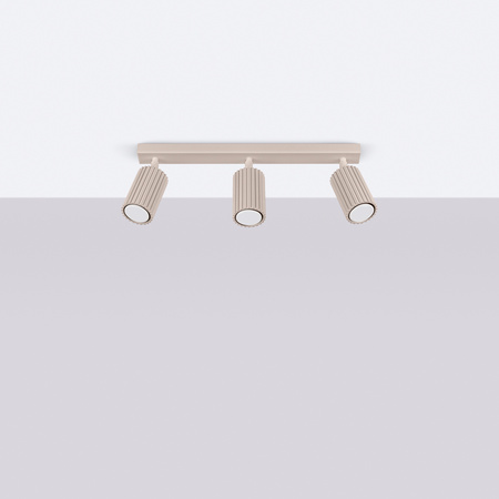 Reflektor-Deckenleuchte 3x GU10 Aluminium Taupe Carbon Deep Space SL.1764 Sollux