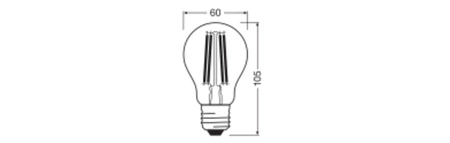 LED-Glühbirne A60 E27 11W = 100W 1521lm 3000K Warm 300° Filament Value Class Ledvance