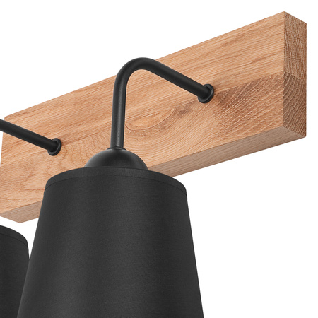 Wandleuchte LULA 2xE27 Schwarz Eiche KM-2.200 Lamkur