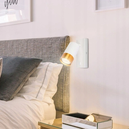 Wandlampe Reflektor Wandlampe Spot zum Lesen GU10 Weiß Gold Masterled