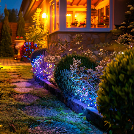 LED 0.12W RGB Schwarz IP44 Lume Kobi Solarbetriebene Garten-Girlandenleuchte