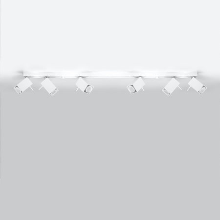 MERIDA Deckenleuchte 6xGU10 Reflektor Halogen Leuchte Moving 118cm Weiß SOLLUX