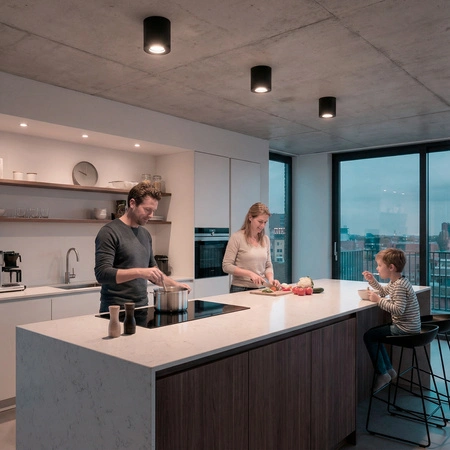 Aufbauleuchte HALOGEN Spot Röhre Fest EGIO GU10 LUMILED Rund IP44 Schwarz 83mm